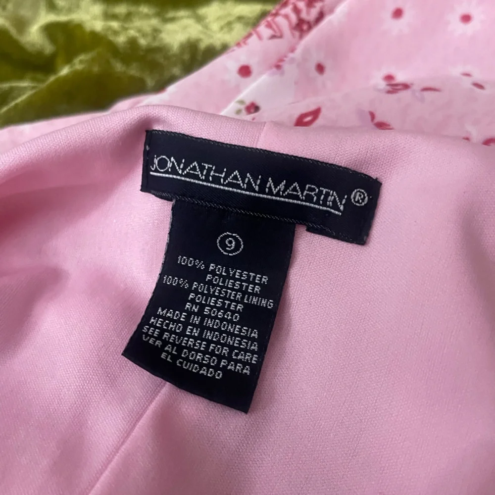 Vintage pink summer cottagecore flower floral plants sleeves white ruffles dress - Picture 8 of 8